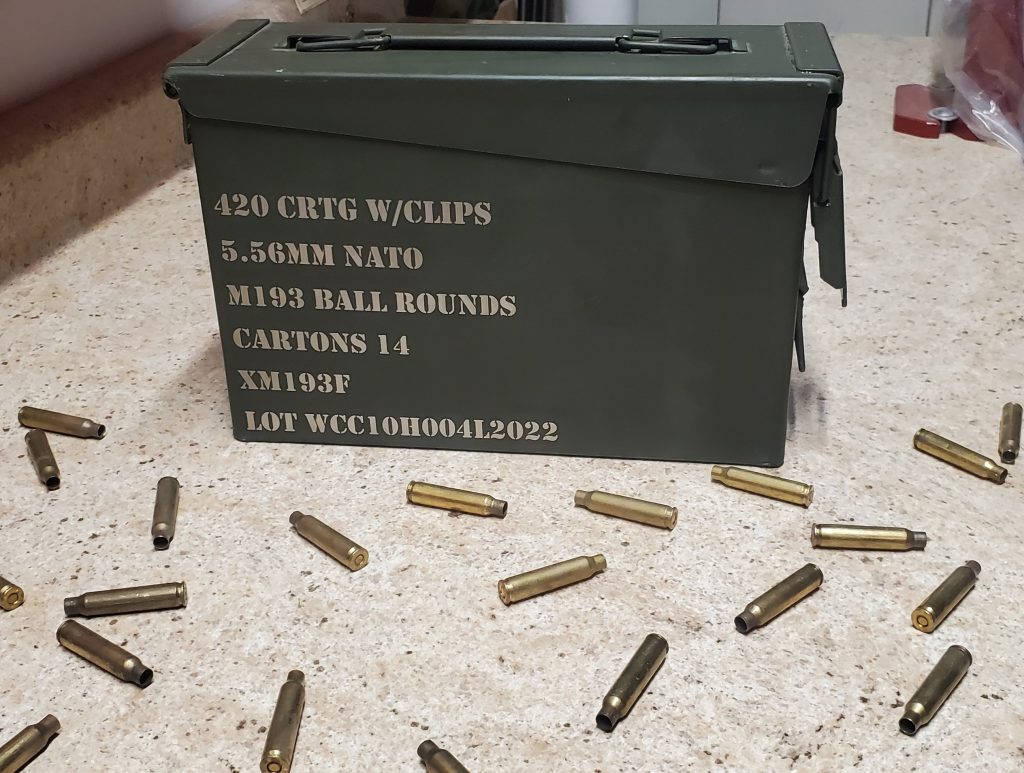 Ammo can with military style text